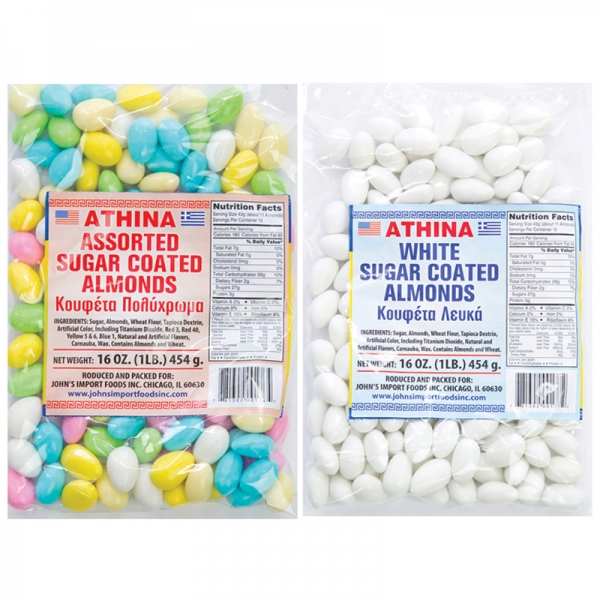 ASSORTED OR WHITE SUGAR COATED ALMONDS Natural Food Imports